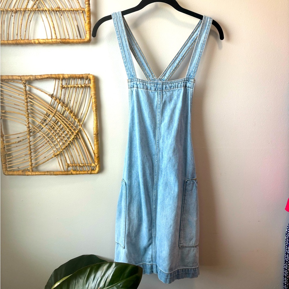 Cowboy Coastal Vibes | Light Blue Denim Women's Jumper Dress | Size M